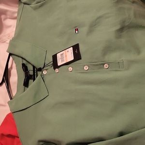 Green collar Tommy Hilfiger shirt for women 2x new